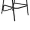 Flash Furniture Lila  Commercial Grade Indoor-Outdoor PE Rattan Restaurant Barstool with Black Aluminum Frame and Footrest in Black, PK2 2-SDA-AD632032R-BK-GG - alternate 6